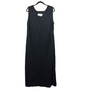 Jessica Howard Woman Black Silver Sparkle Sleeveless Maxi Dress Size 24